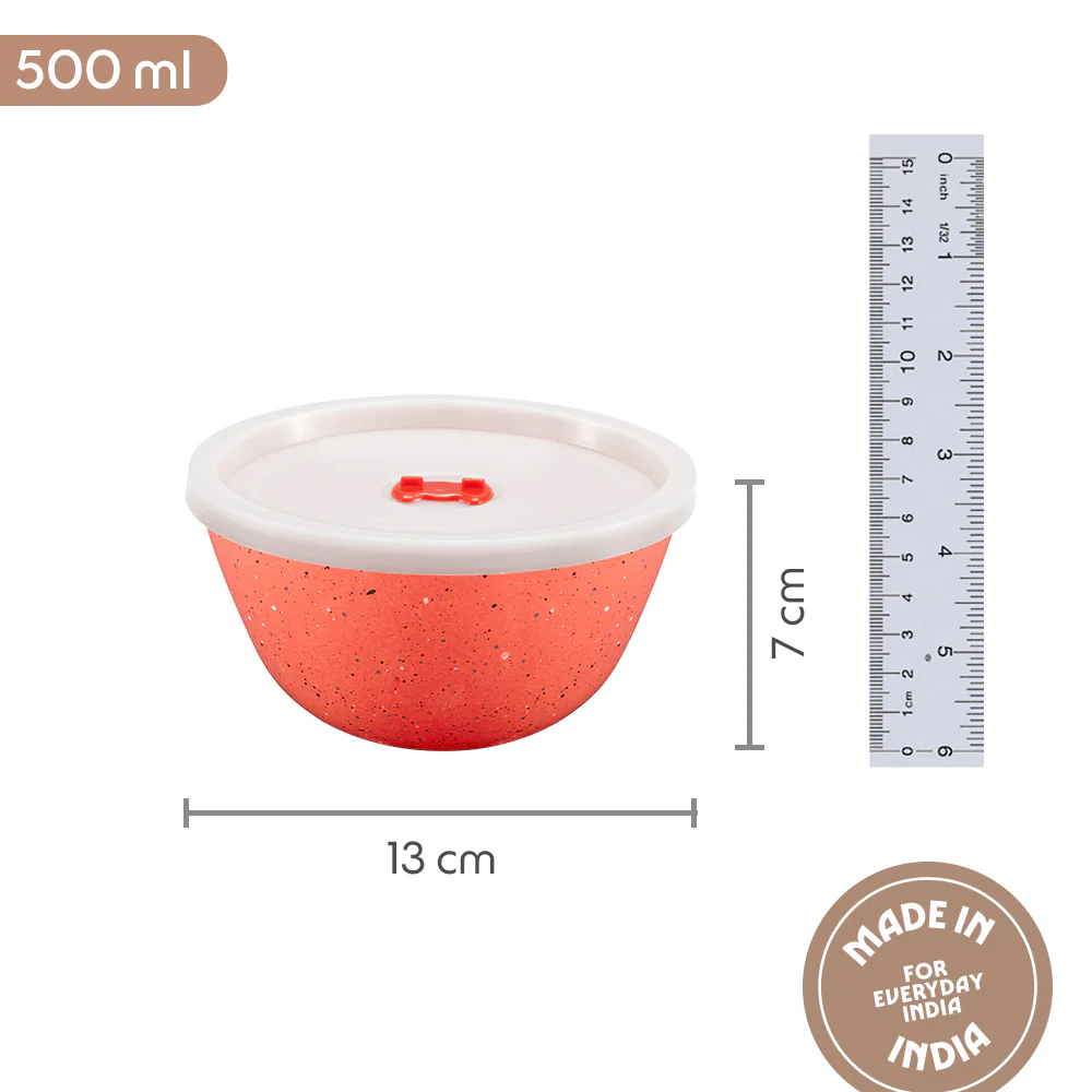 Colors Kube Pink Bowl with Lid