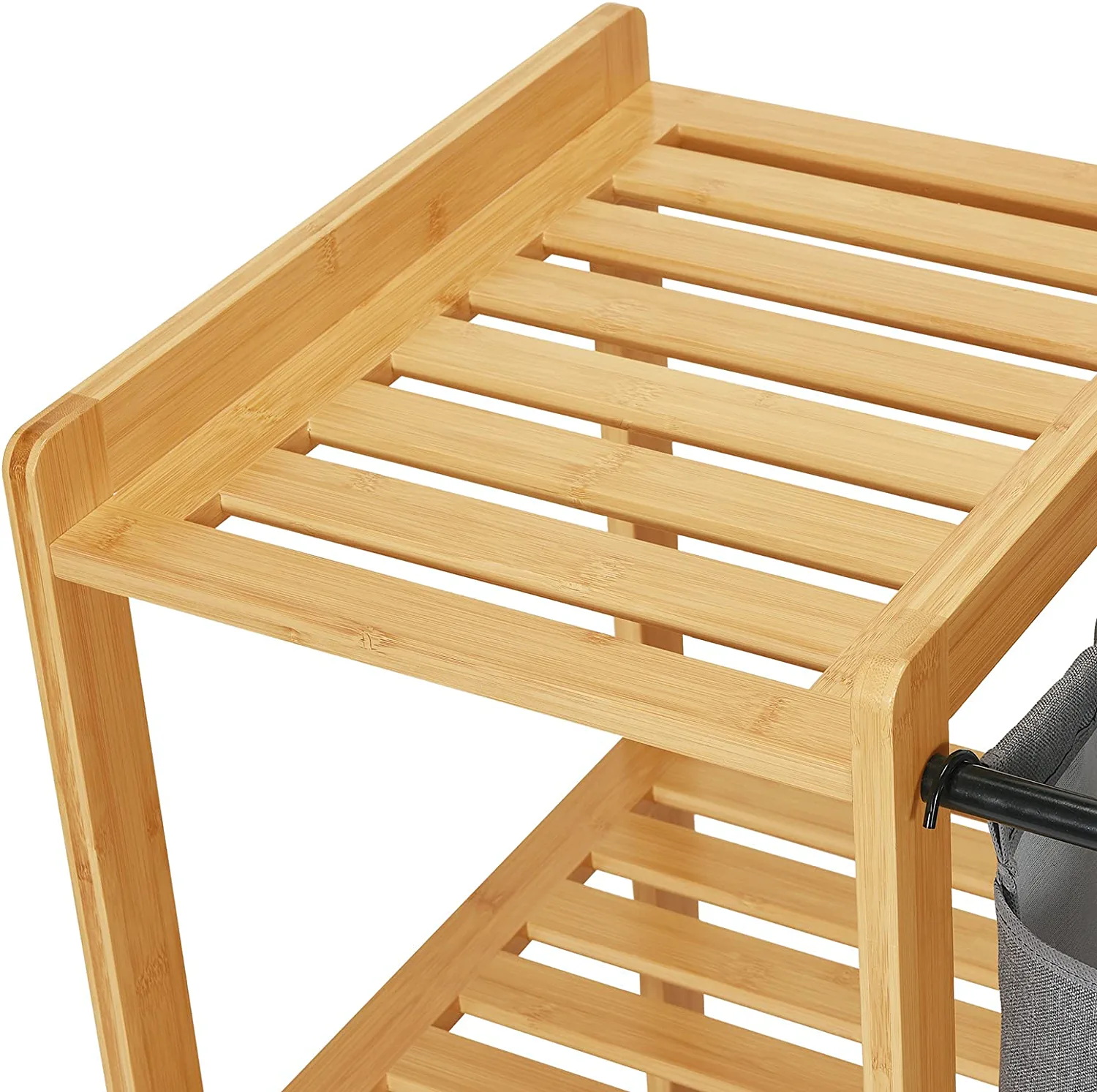 Bamboo Laundry Hamper with Compartments