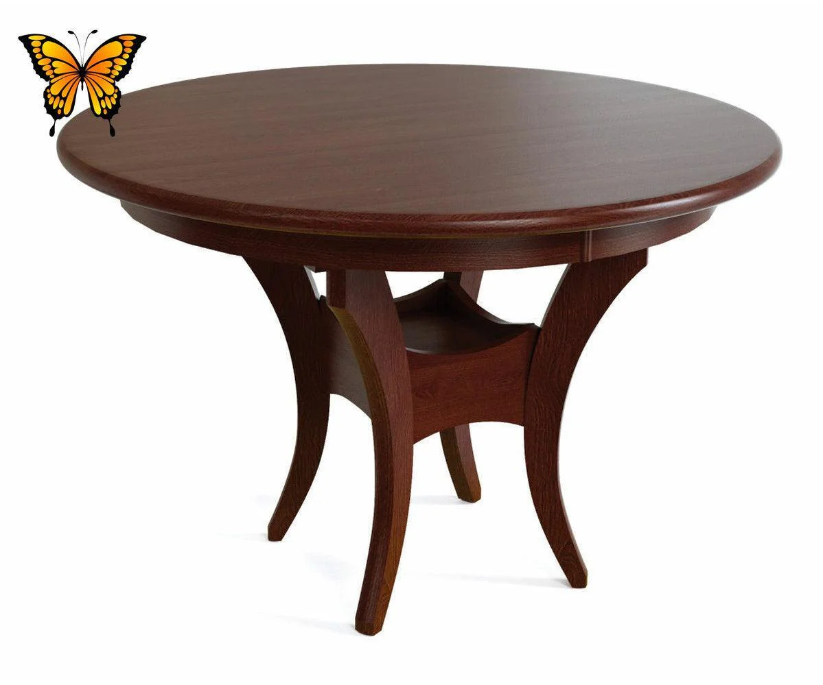 Amish Fenton Round Single Pedestal Table