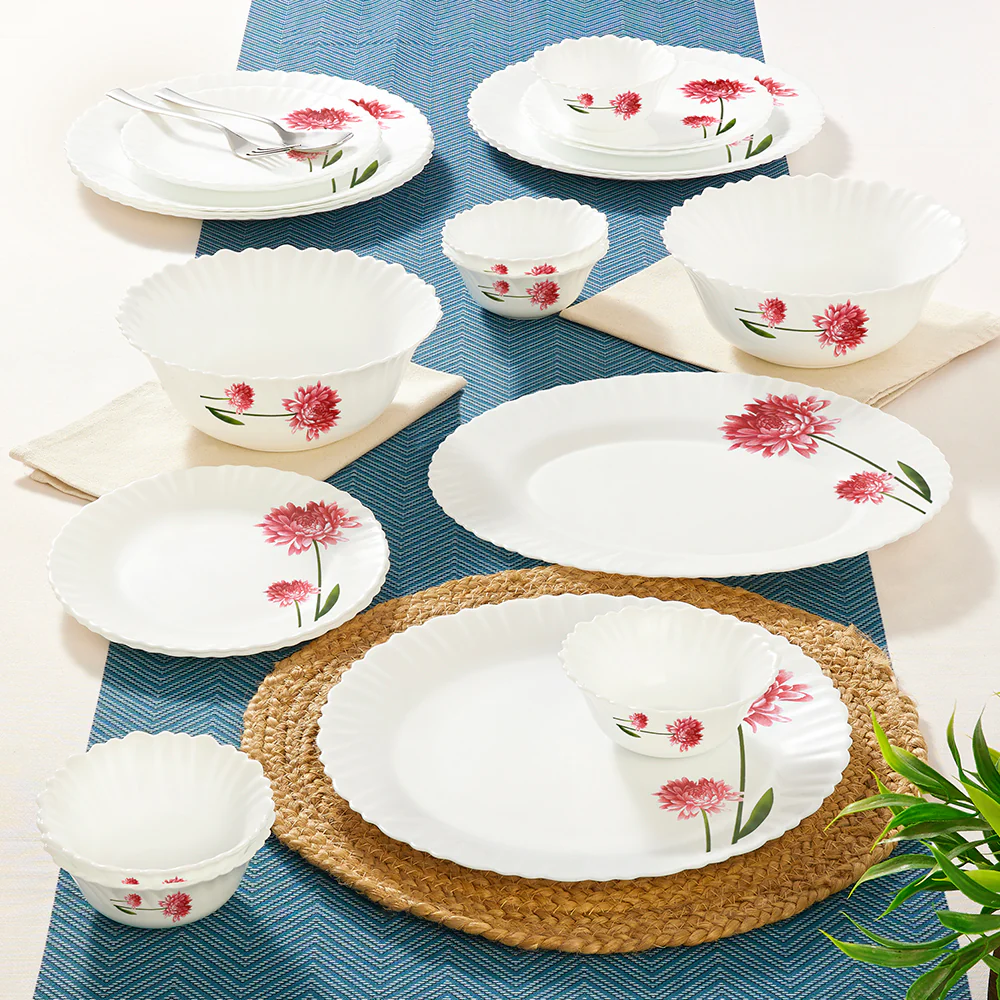 Larah by Borosil Belle Dinner Set, 21 pc