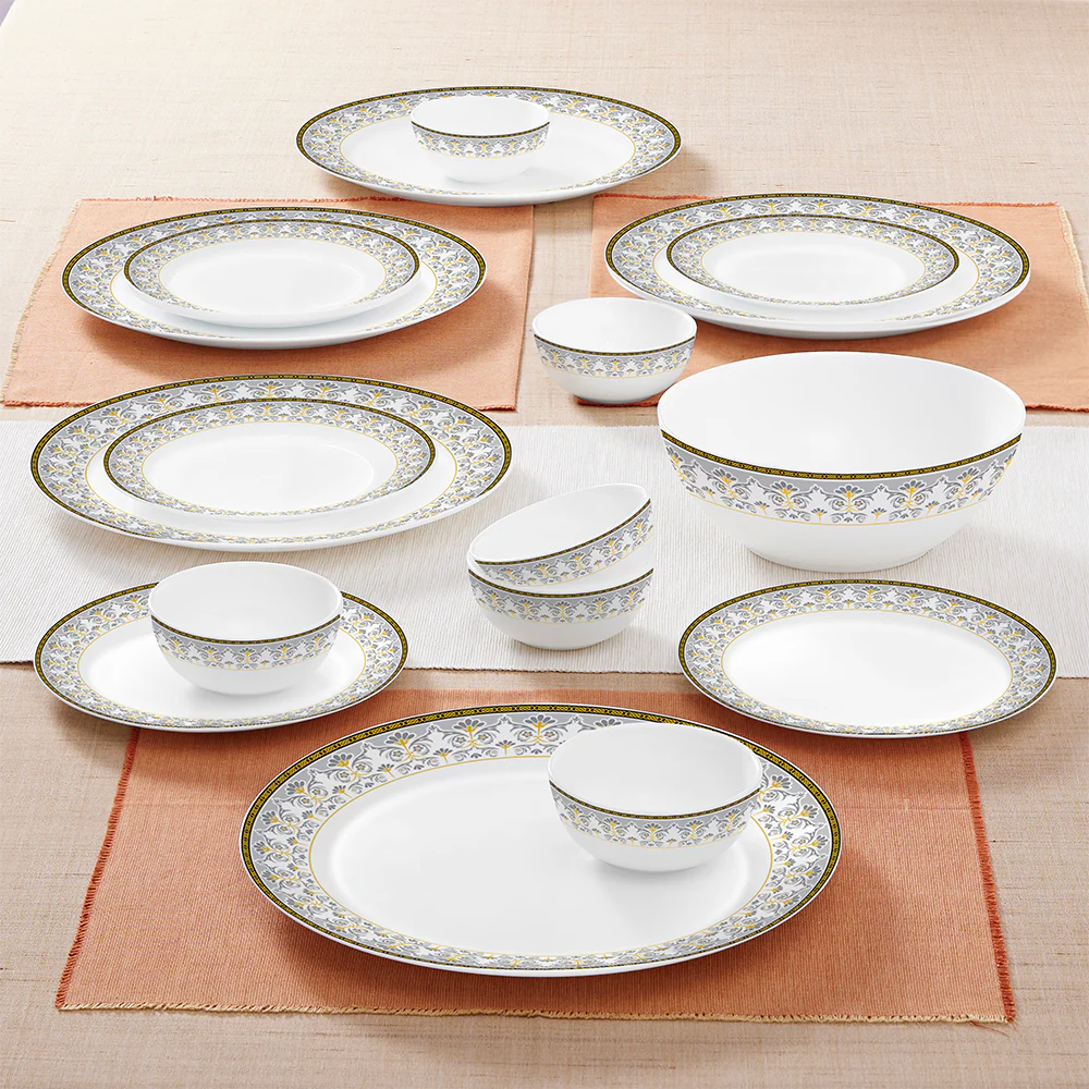 Larah by Borosil Vatika Dinner Set, 19 pc