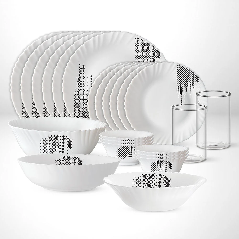 Larah by Borosil Slate Dinner Set, 9 pc