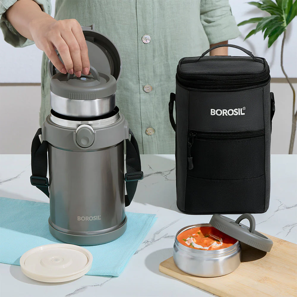 CarryMe Insulated Lunchbox, Set of 3, (320ml x 2+600ml x 1)