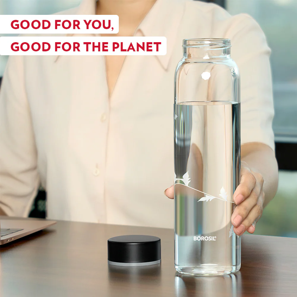 Crysto White Krip Glass Bottle