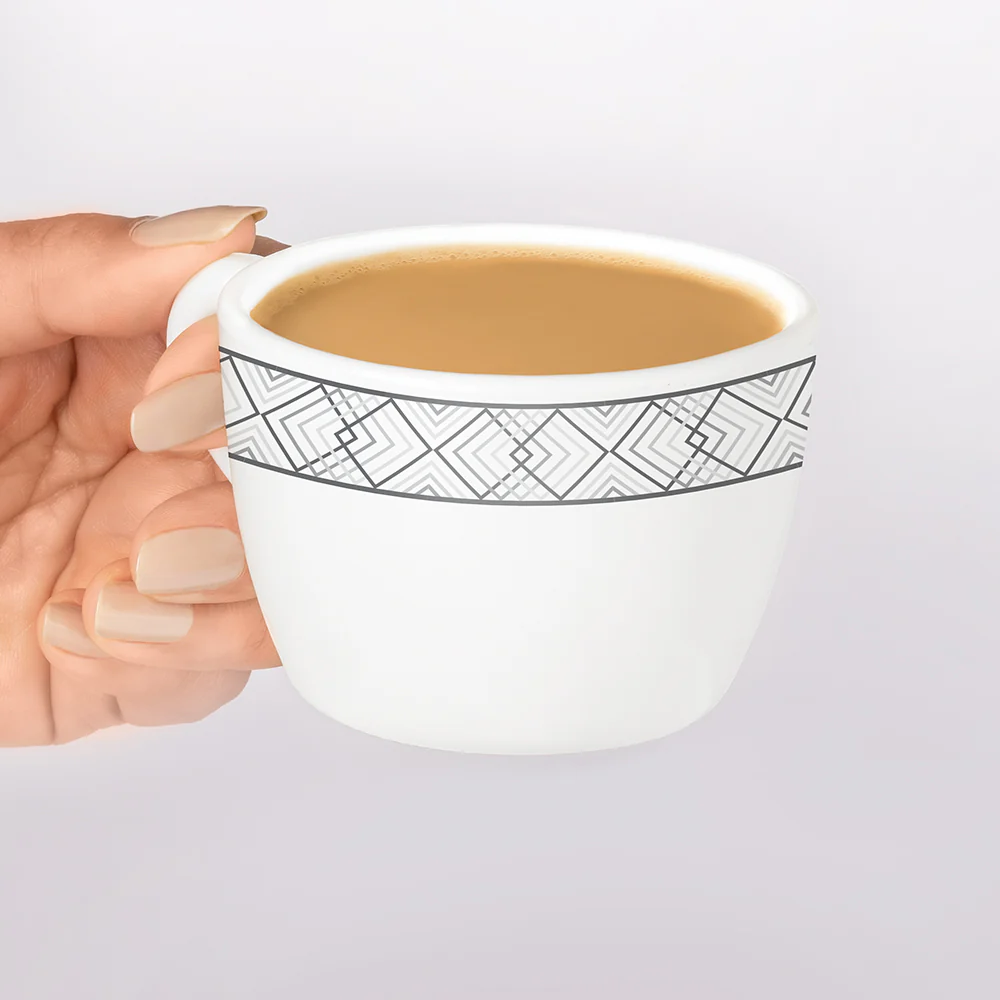 Larah By Borosil Cycladia Cup Set, 140ml x 6