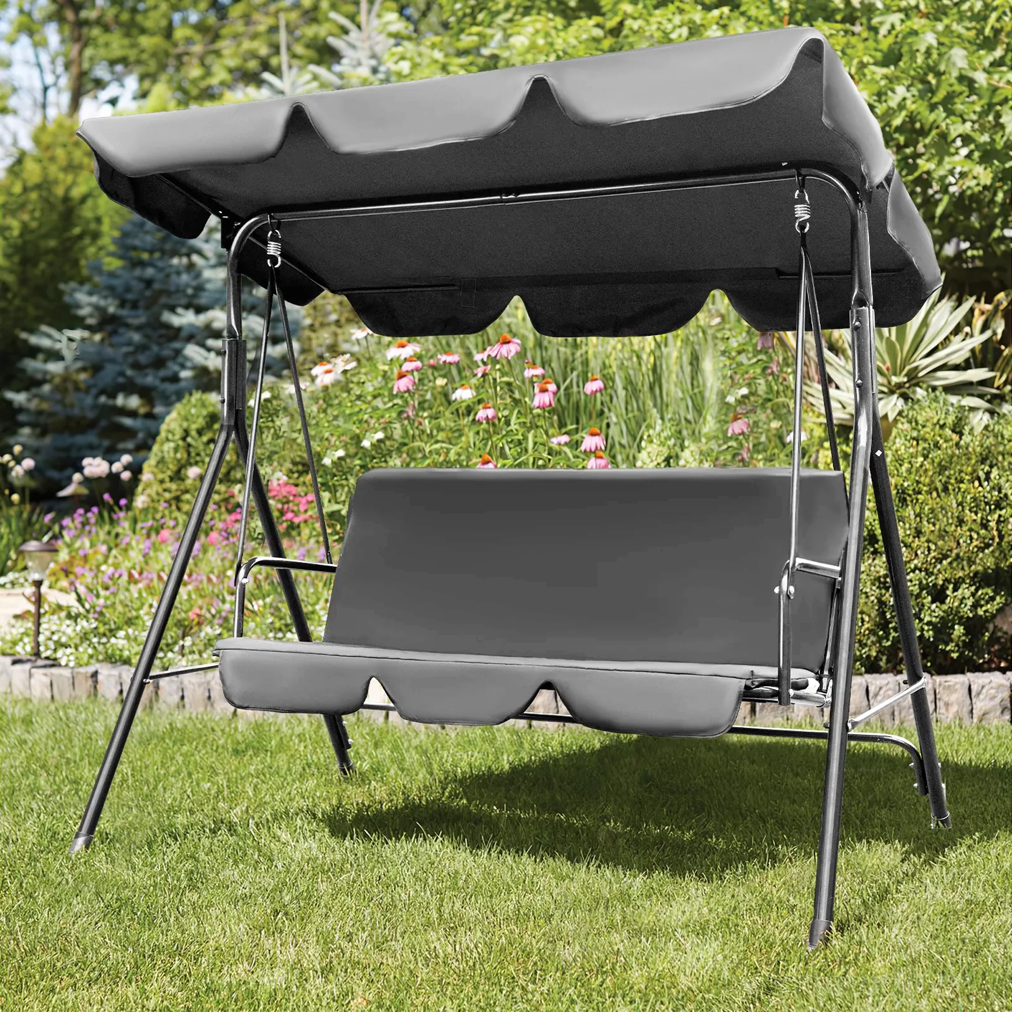 Neo 3 Seater Garden Swing Chair With Canopy