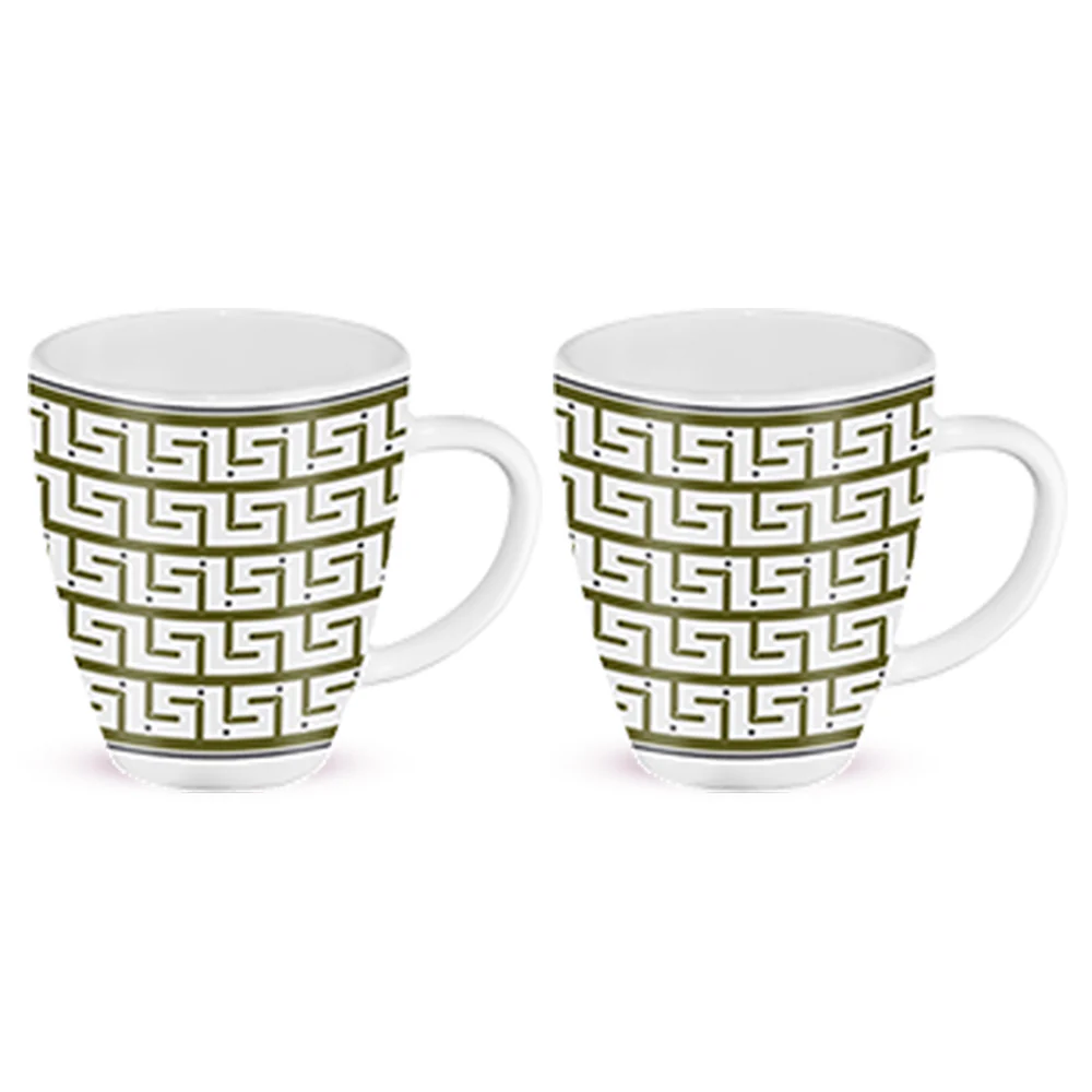 Larah by Borosil Trellis Mug Set, 400ml x 2
