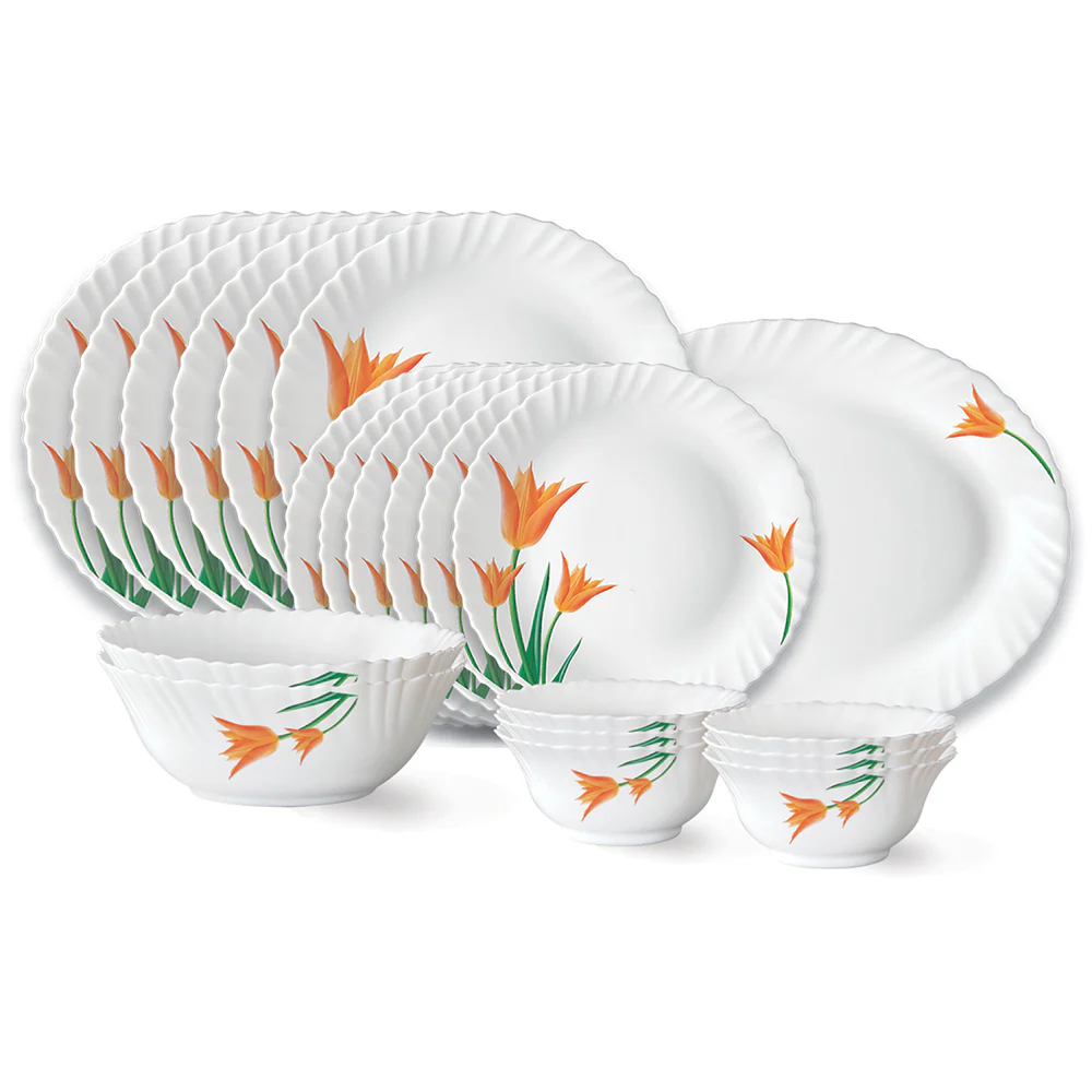 Larah by Borosil Firefly Dinner Set, 21 pc