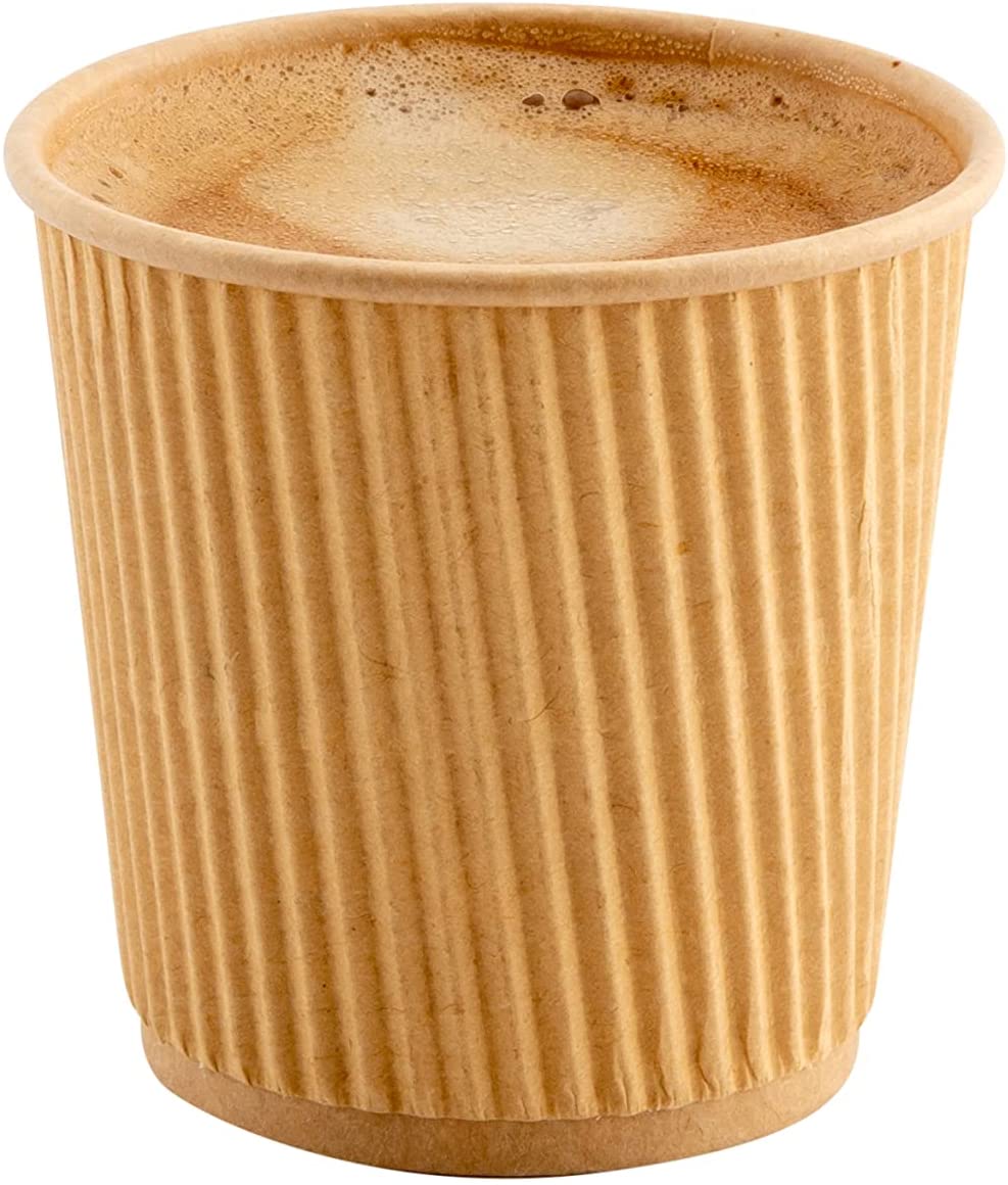 500-CT 4 oz Hot Beverage Cups Eco-Friendly Recyclable Paper - Insulated - Wholesale Takeout Coffee Cup