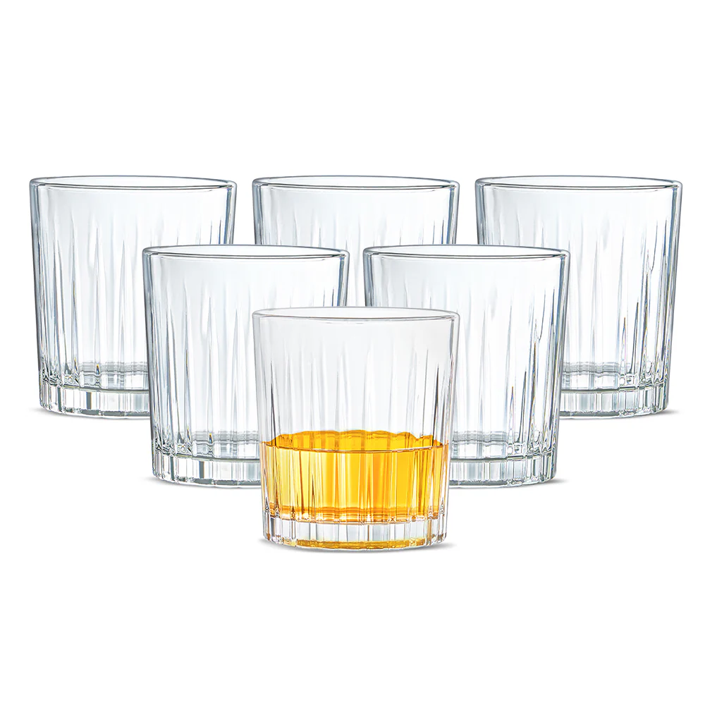 Borosil Noble Whiskey Glass, Set of 6, 300ml