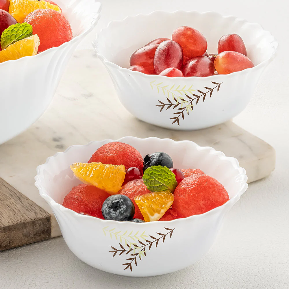 Larah by Borosil Oak Pudding Set, 7 pc (Large)