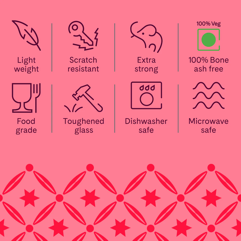 Larah By Borosil Royal Brown Cup Set