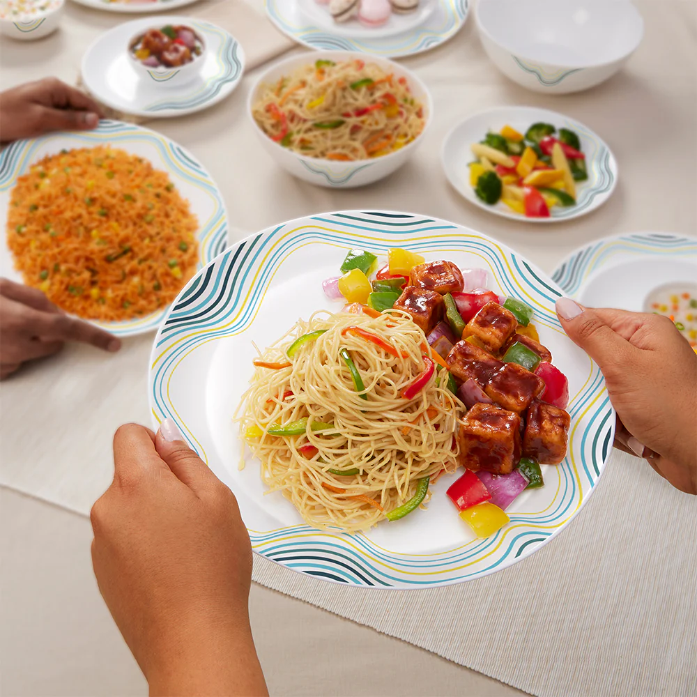 Larah by Borosil Mia Dinner Set, 27 pc