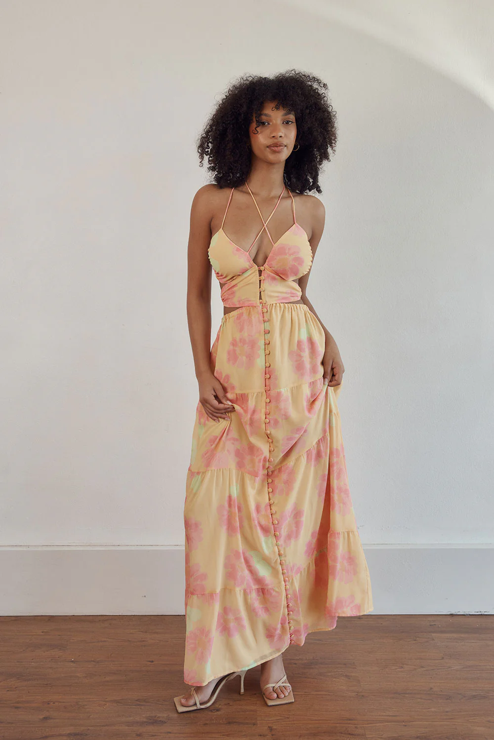 SAMPLE-Baila Maxi Dress - Painted Flower