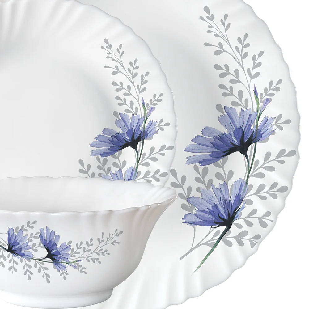 Larah by Borosil, Bellflower Dinner Set, 23 pc