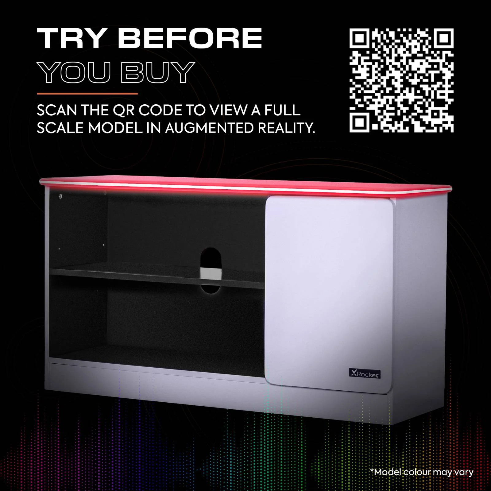 Carbon-Tek LED TV Media Unit - White RGB