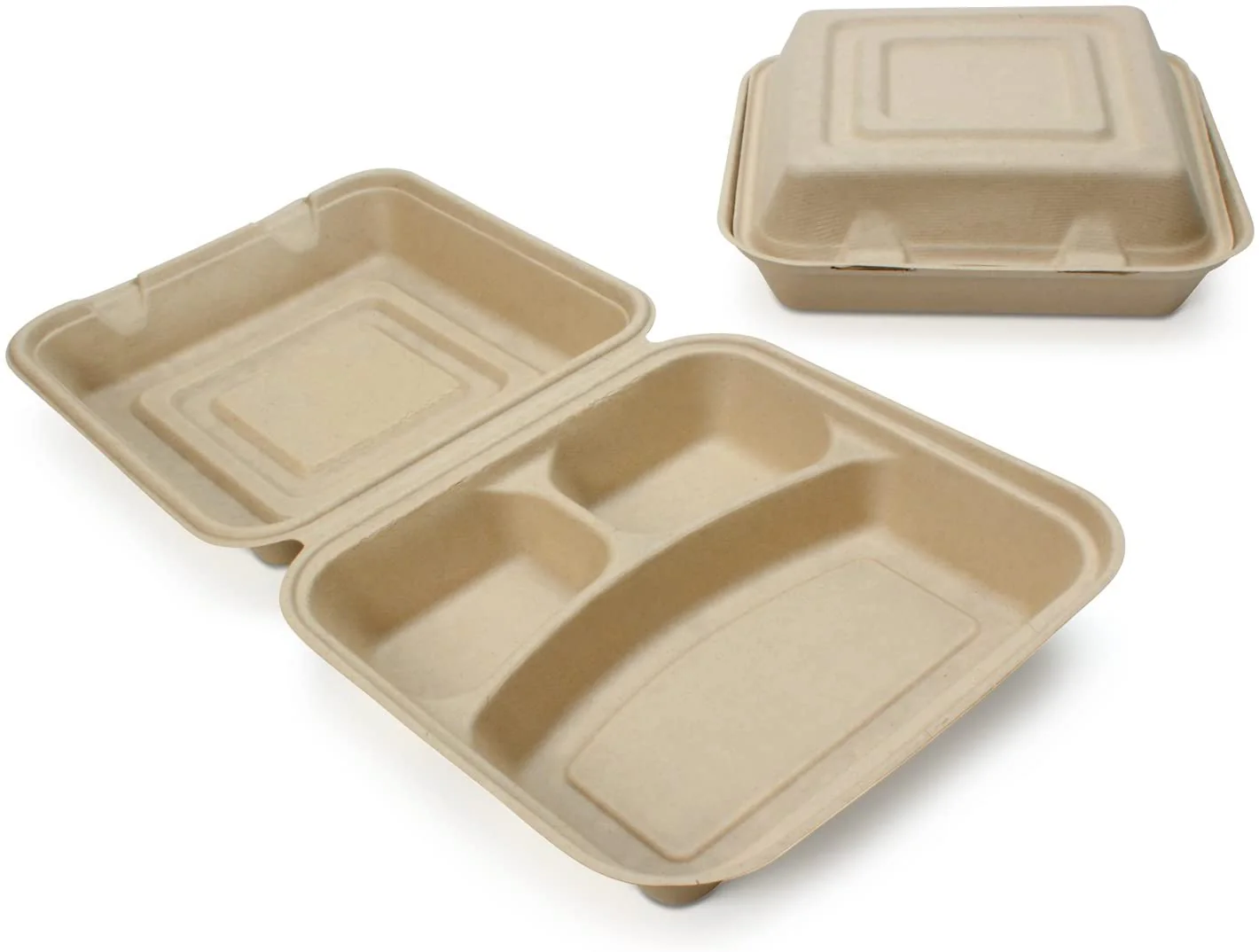 Renewable Plant Fiber Clam Shell Containers