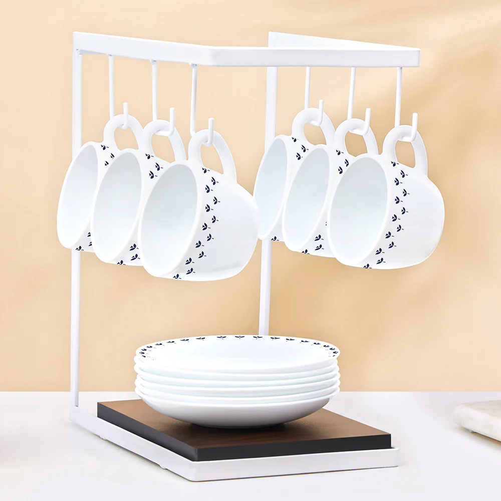 Larah by Borosil Fabula Cup n Saucer Set, 140ml x 12