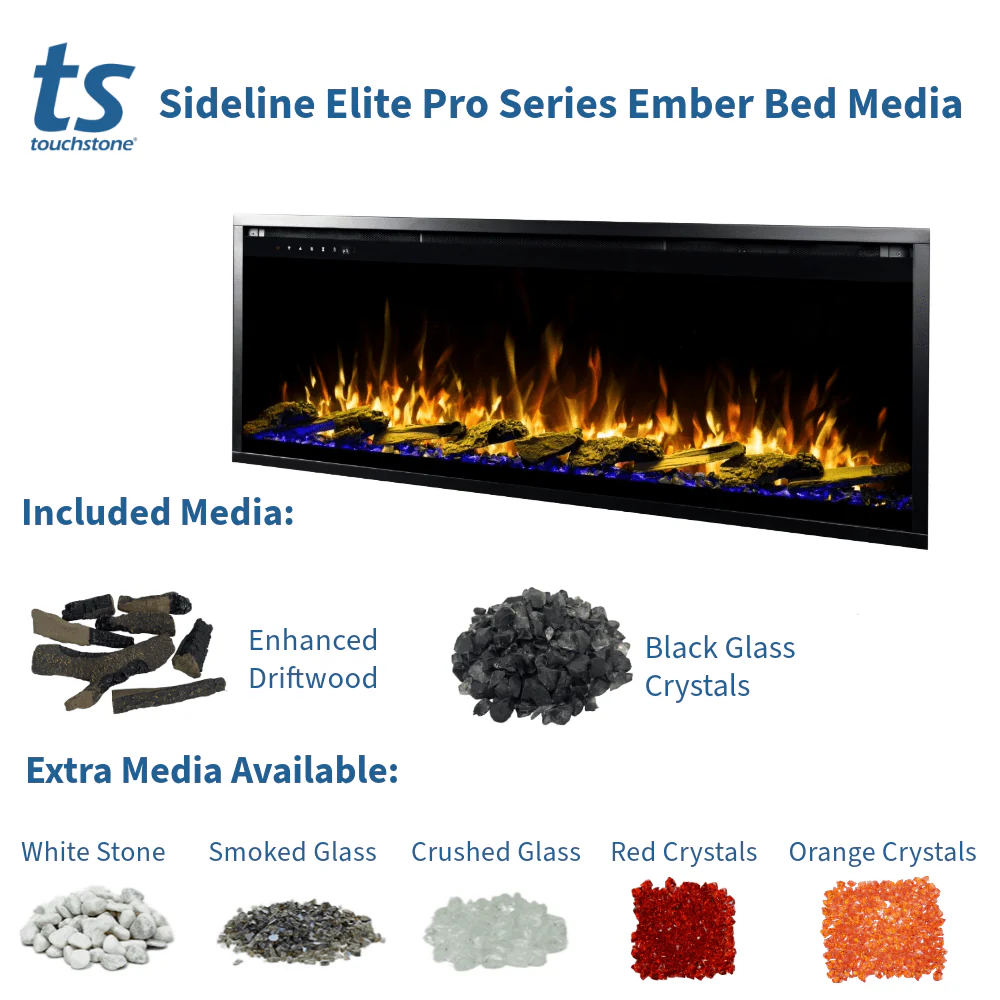 Sideline Elite Pro 50 Inch Smart Electric Fireplace with Encase Surround Mantel