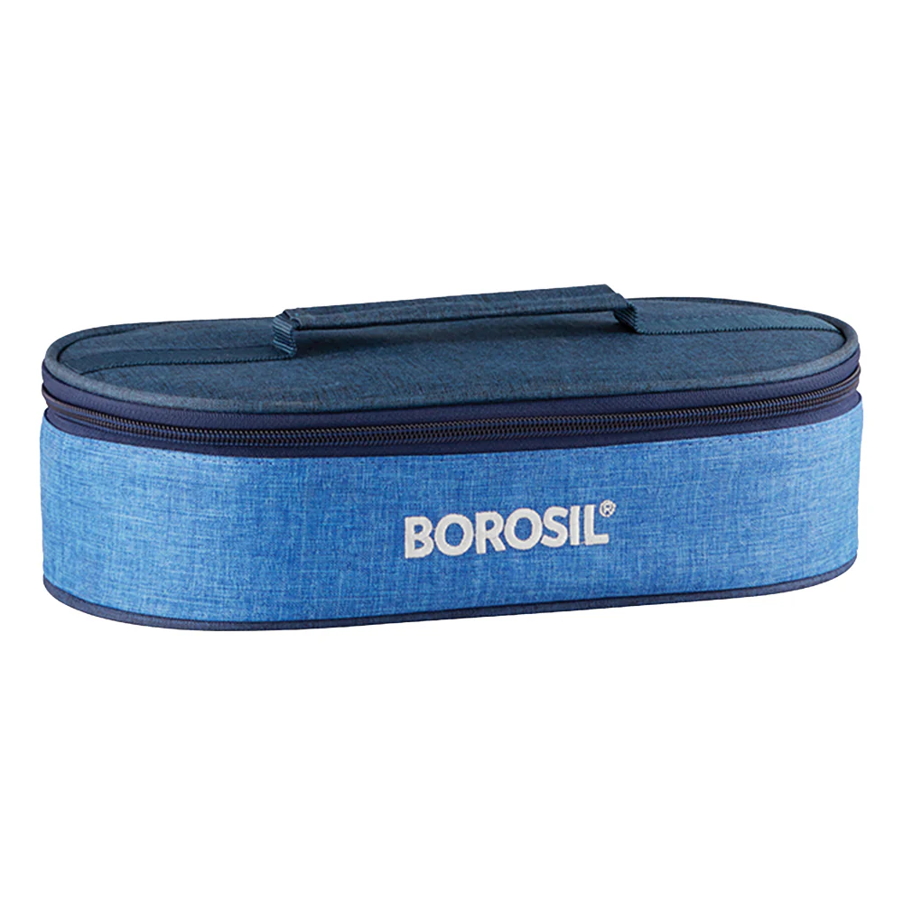 Borosil Prime Flat Lunch Bag, Round, For Set of 2, (400ml) (Only Bag)