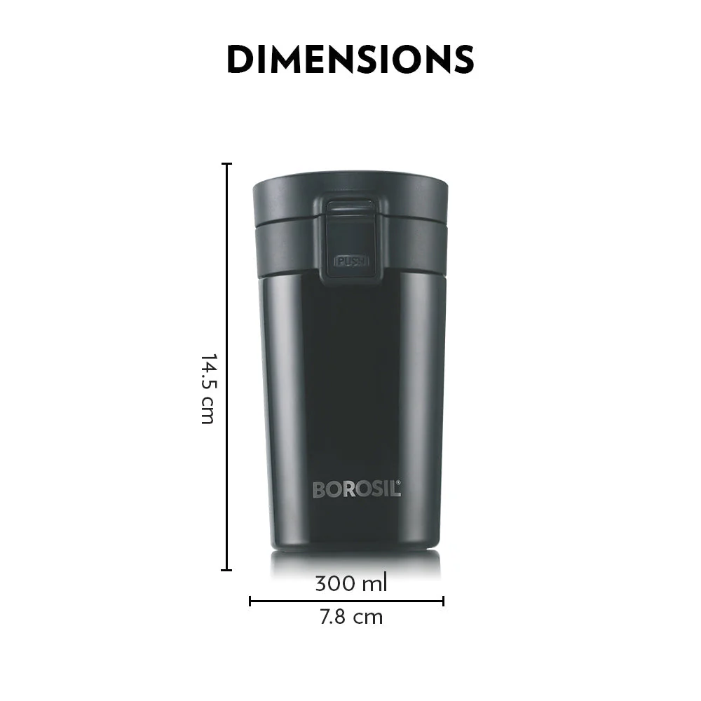 Borosil Coffeemate Insulated Mug, 300ml