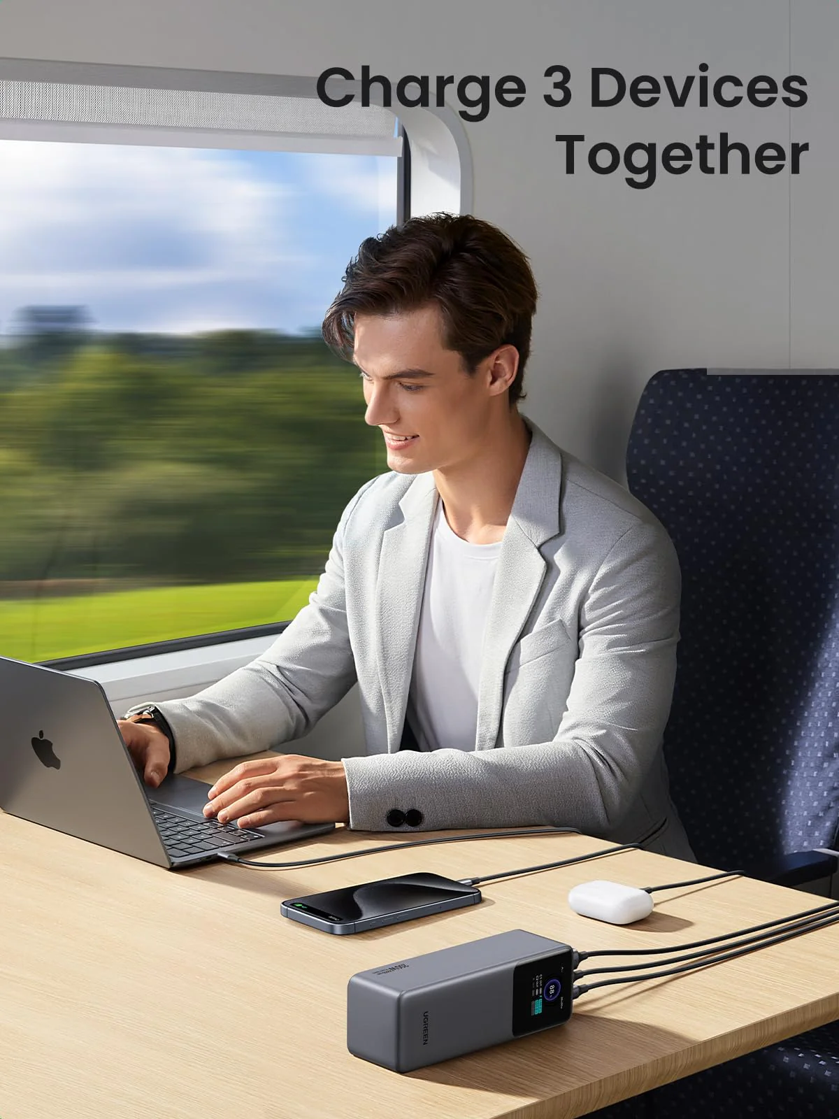 UGREEN Nexode Power Bank 25000mAh 200W with Smart Digital Display