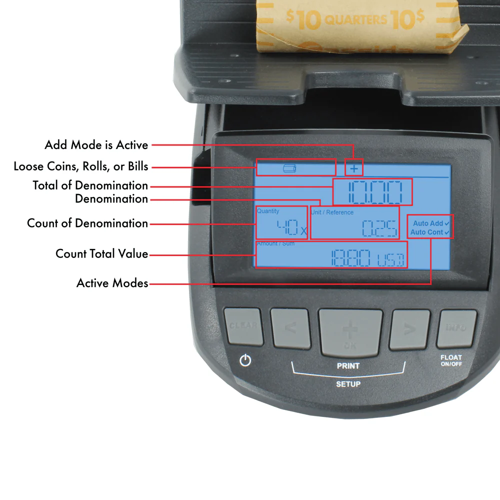 Cassida TillTally Professional Bill & Coin Counting Scale
