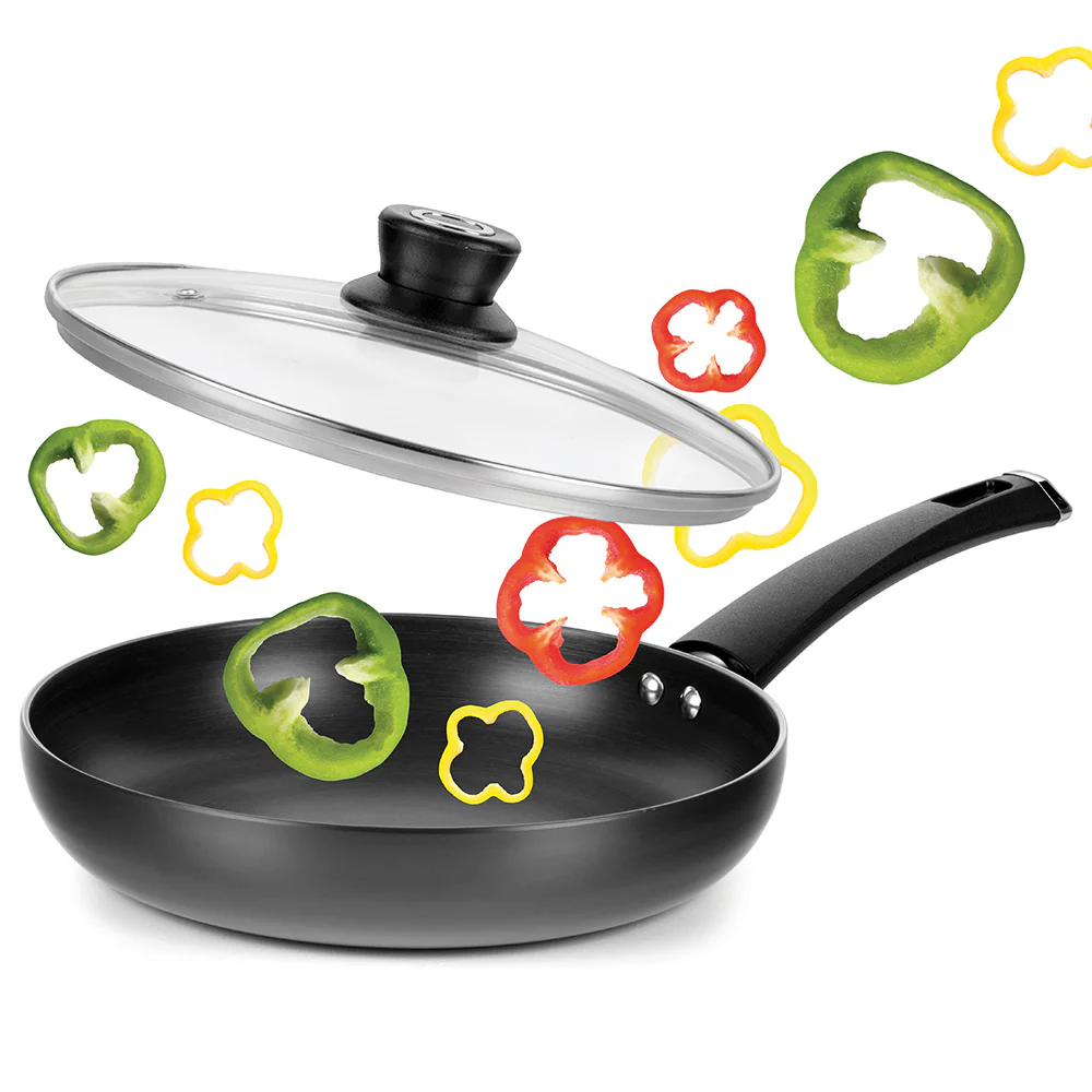 Hard Anodized Induction Base Fry Pan W Glass Lid, 26 cm / 2L