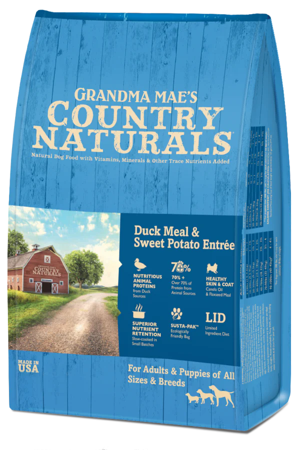 Grandma Mae's Country Naturals Duck Meal & Sweet Potato Entrée Dog Food