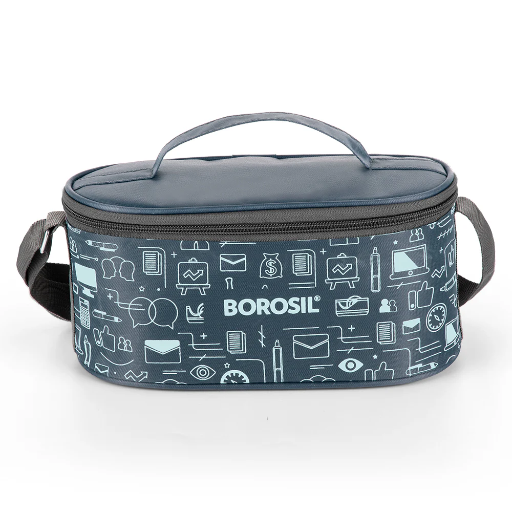 Borosil CarryFresh Lunch Bag For Lunch Box Set of 3, (475ml x 1 + 280ml x 2) (Only Bag)