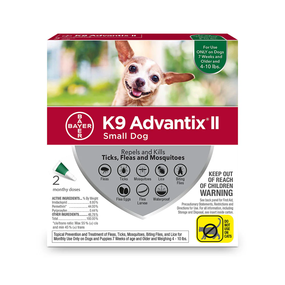 K9 Advantix® II Flea & Tick Treatment for Small Dog 2 Dose