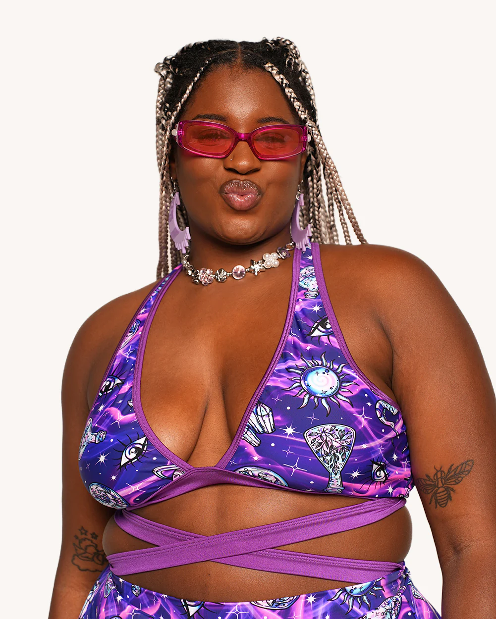 Rolita Couture x iHR Metaphysical Mami Cross Back Top