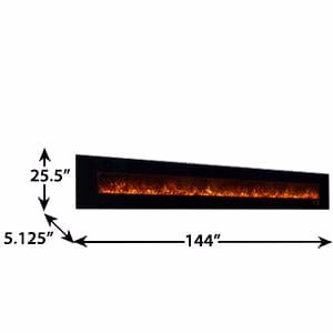 Modern Flames Ambiance 144-In Wall Mount Electric Fireplace