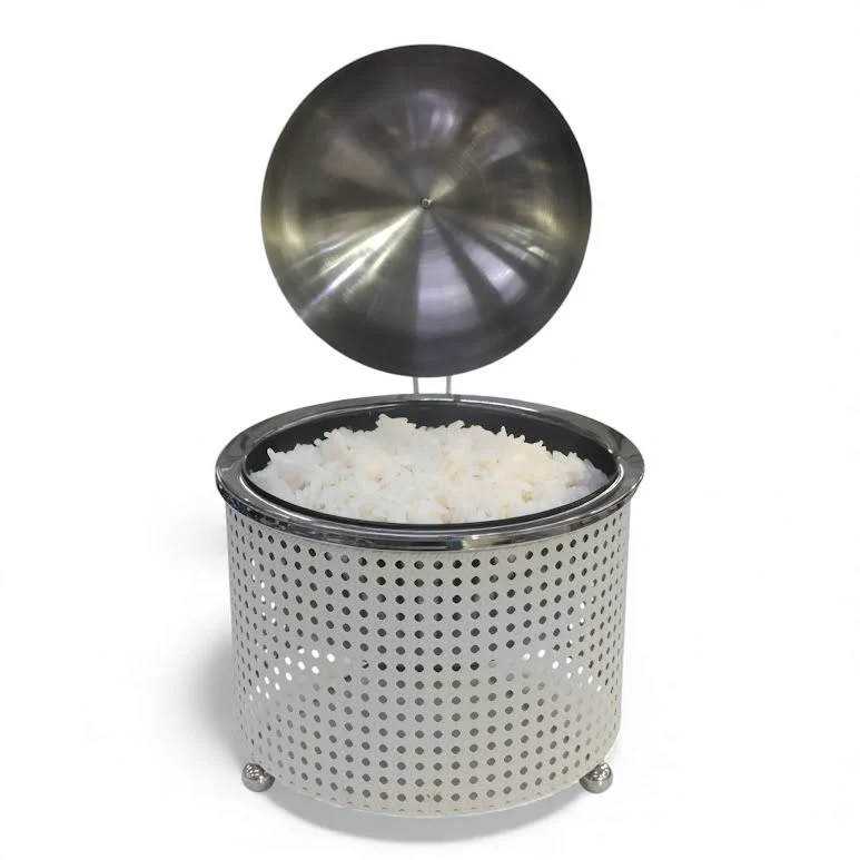 3.5Lt Chafing Dish with Mesh Design White & Stainless Steel