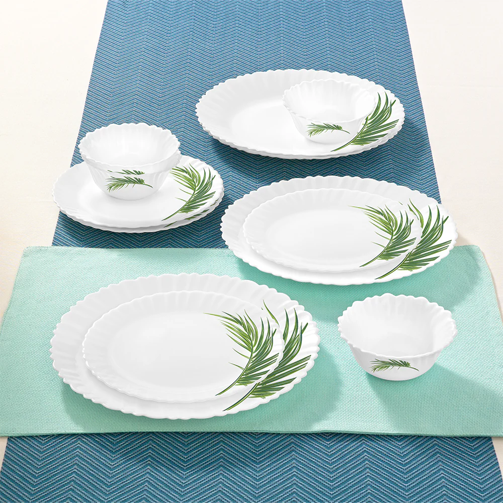 Larah by Borosil Crescent Dinner Set, 12 pc
