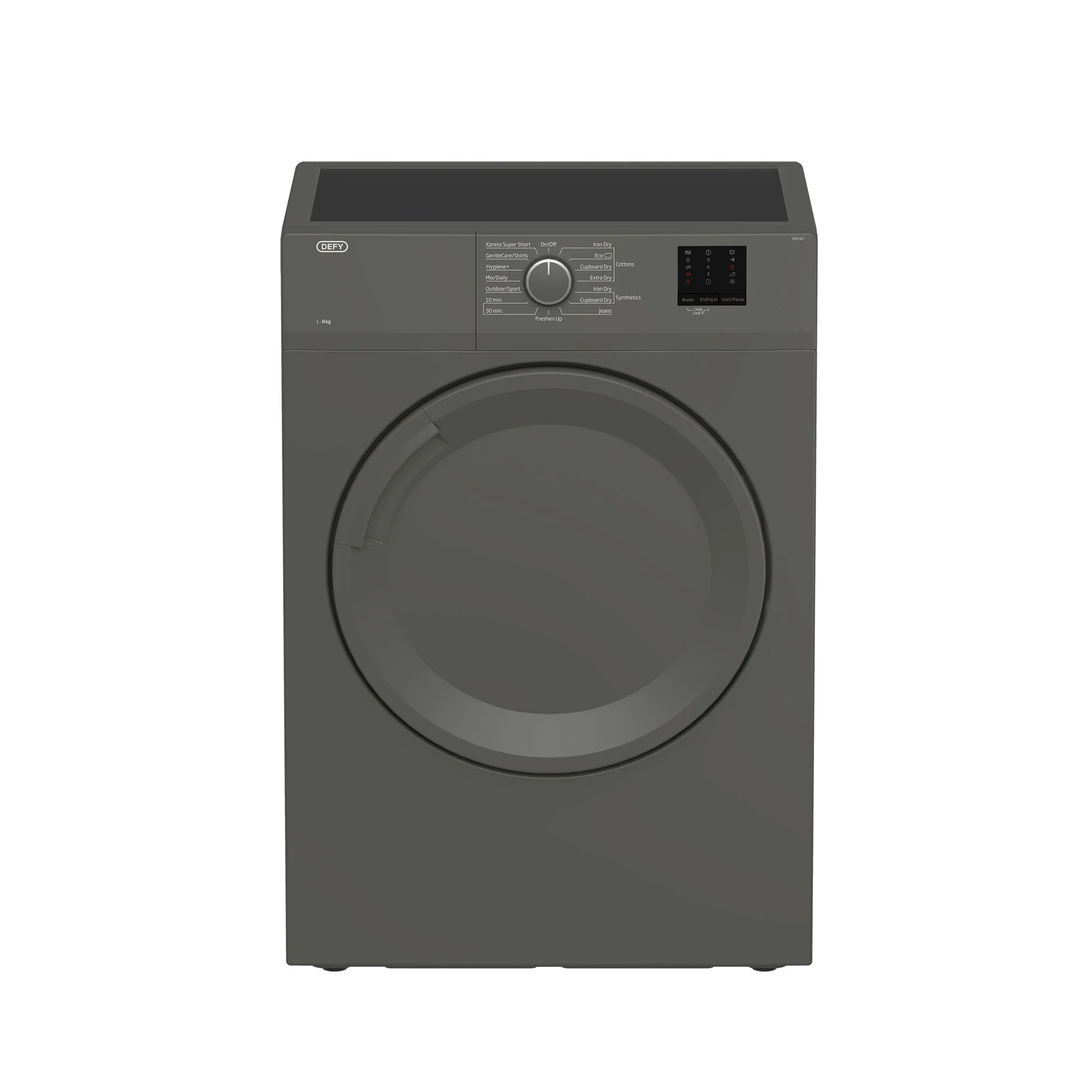 Defy 8Kg Air Vented Tumble Dryer Manhattan Grey