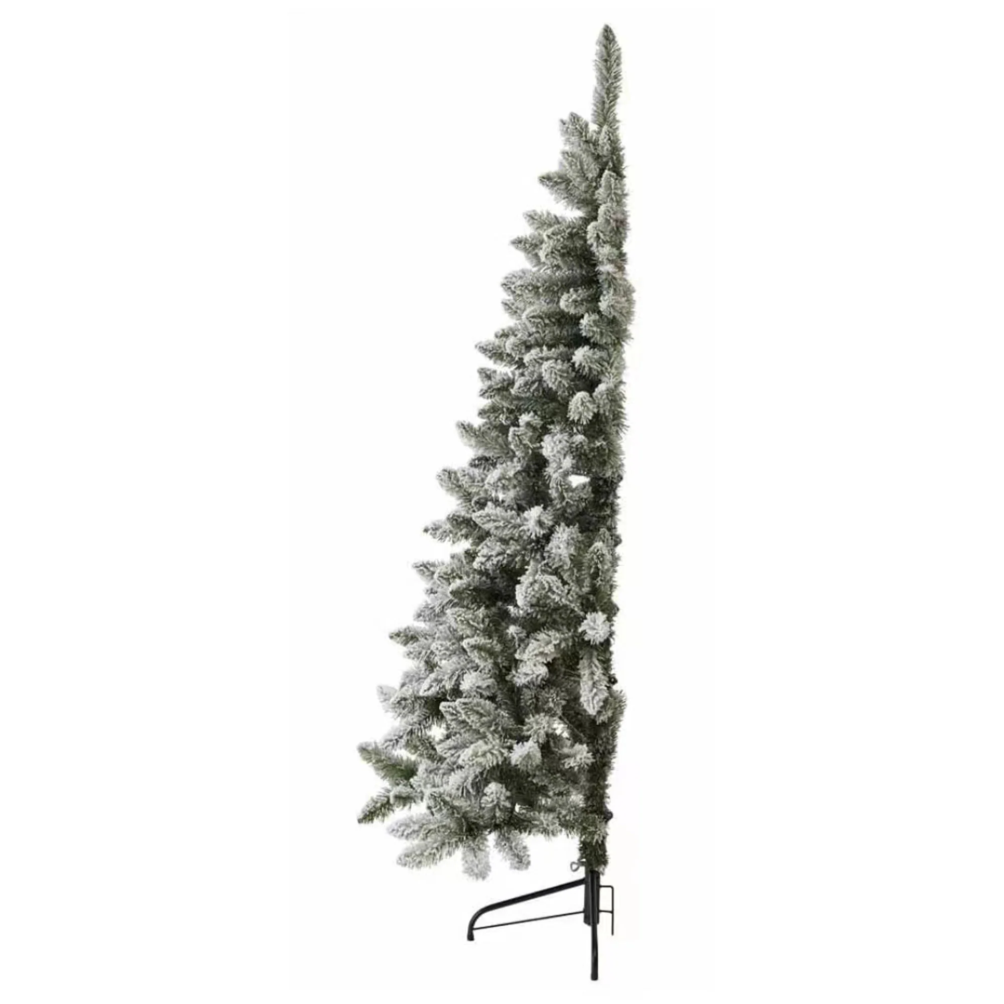 Neo Christmas Tree Artificial 7-Foot Half Slim Snow Flocked