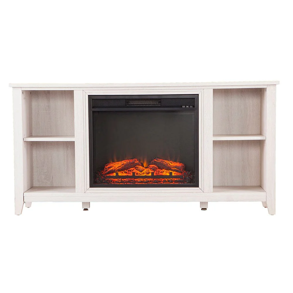 Parkdale Electric Fireplace Media Console in White