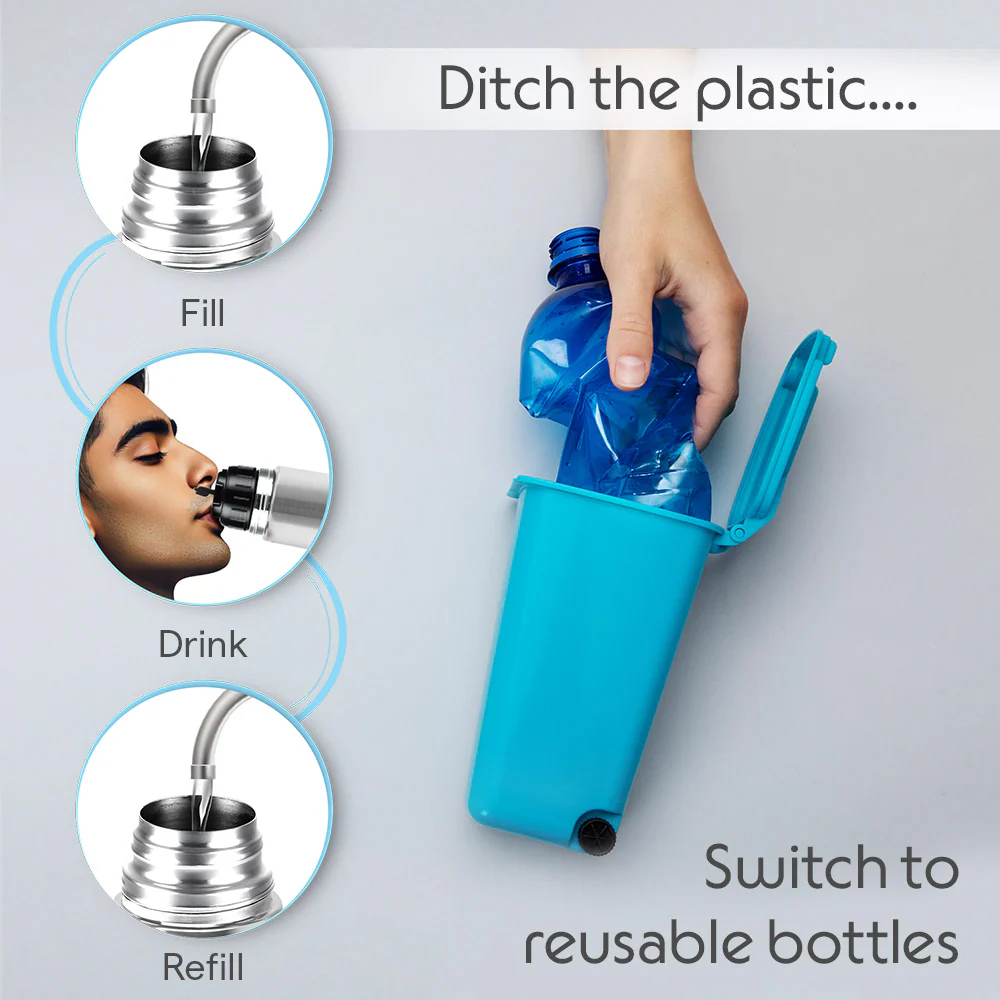 Borosil Thermo Flask, Black-CP