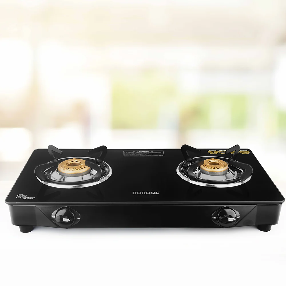 Borosil Magnum Glass-top Gas stove, 2 Burners