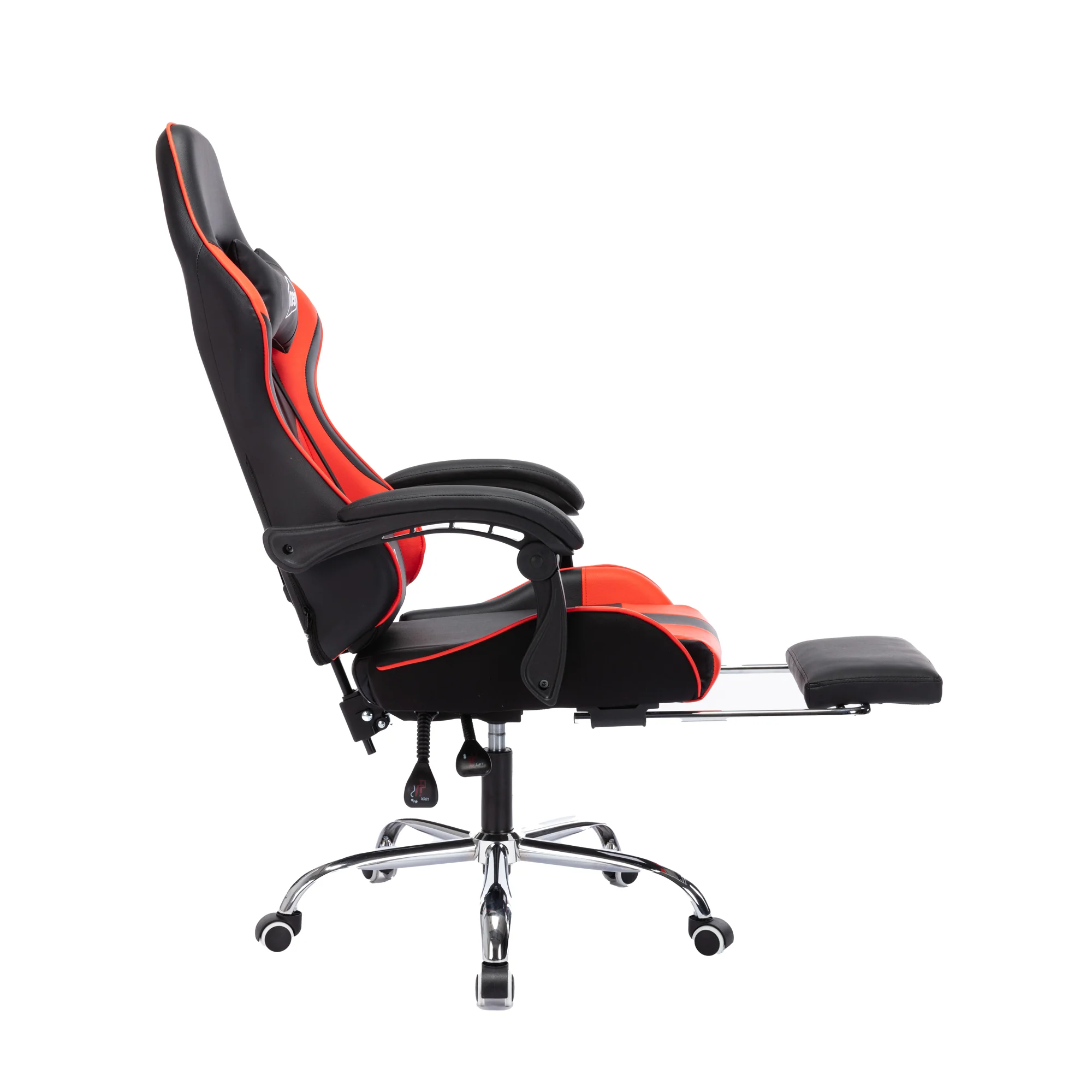 Neo Gaming Chair Red & Black Leather with Massage Function