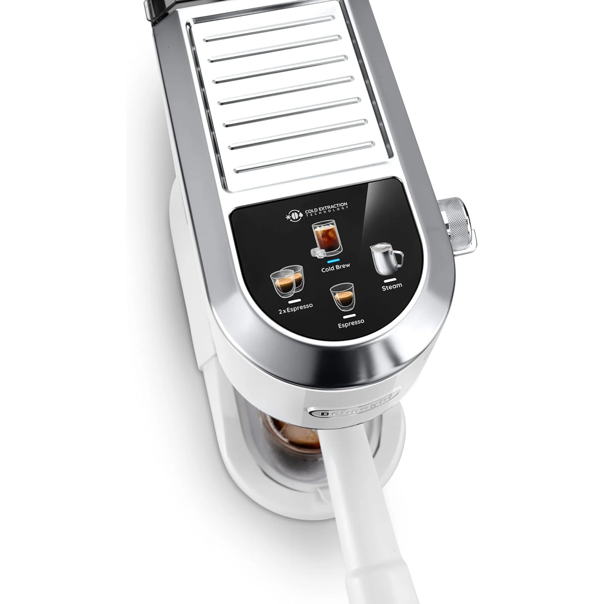 Delonghi Dedica Duo Coffee Machine with Pump, Espresso & Cold Brew Silver