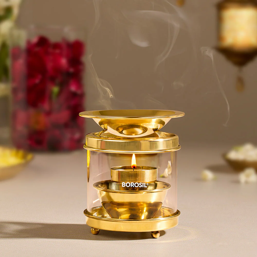 Borosil Brass Diffuser, Medium