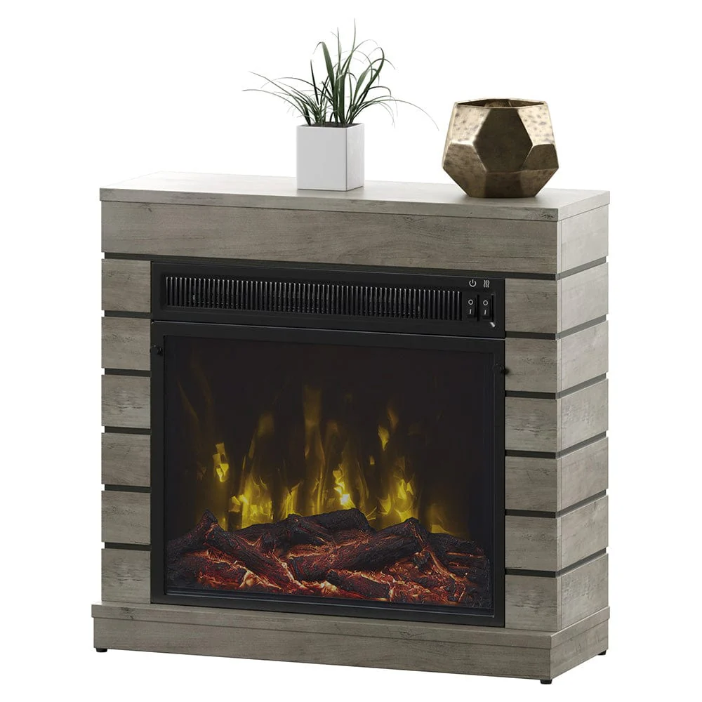 Harlan Electric Fireplace Mantel Package in Valley Pine