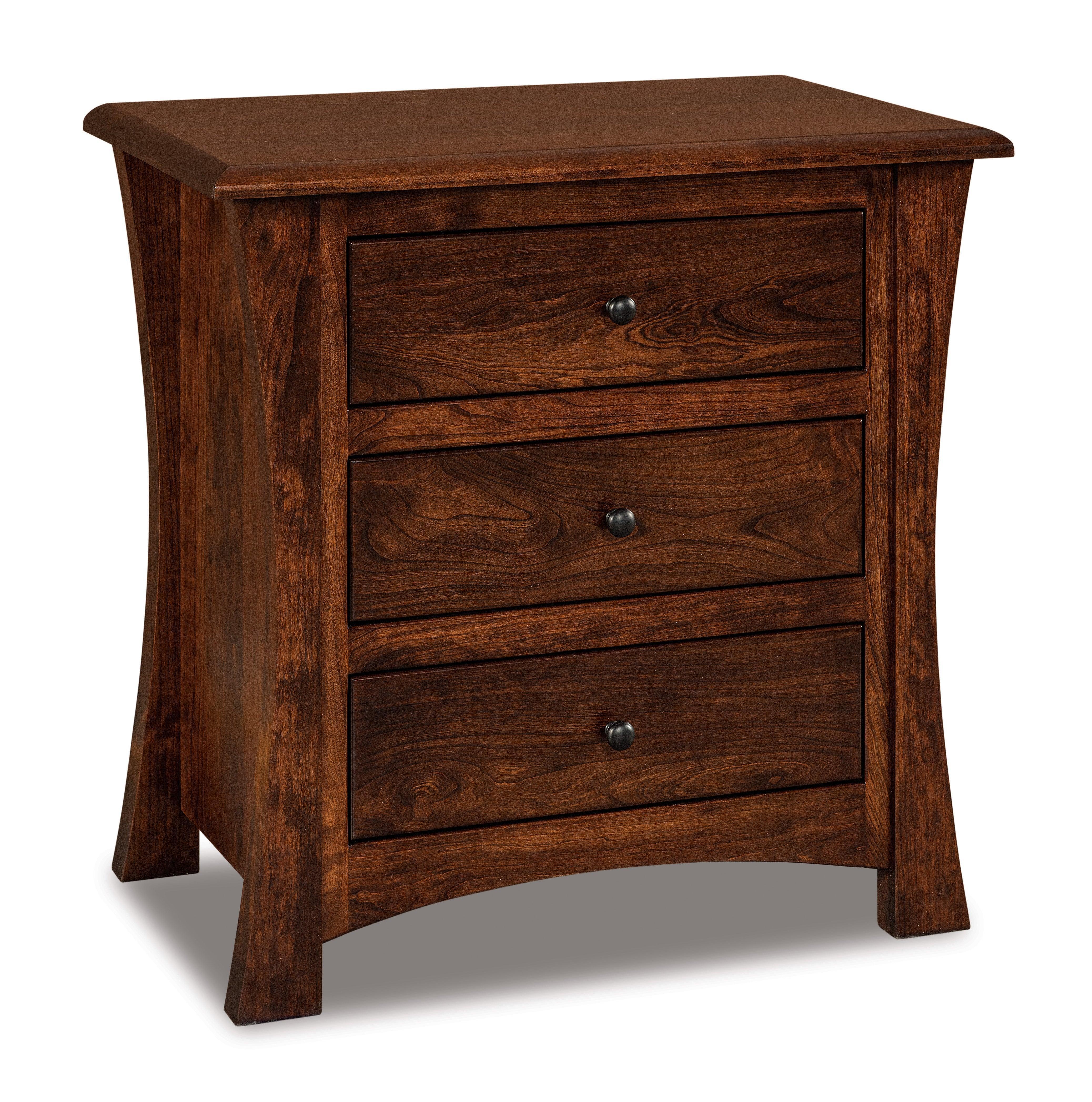 Amish Matison Three Drawer Nightstand