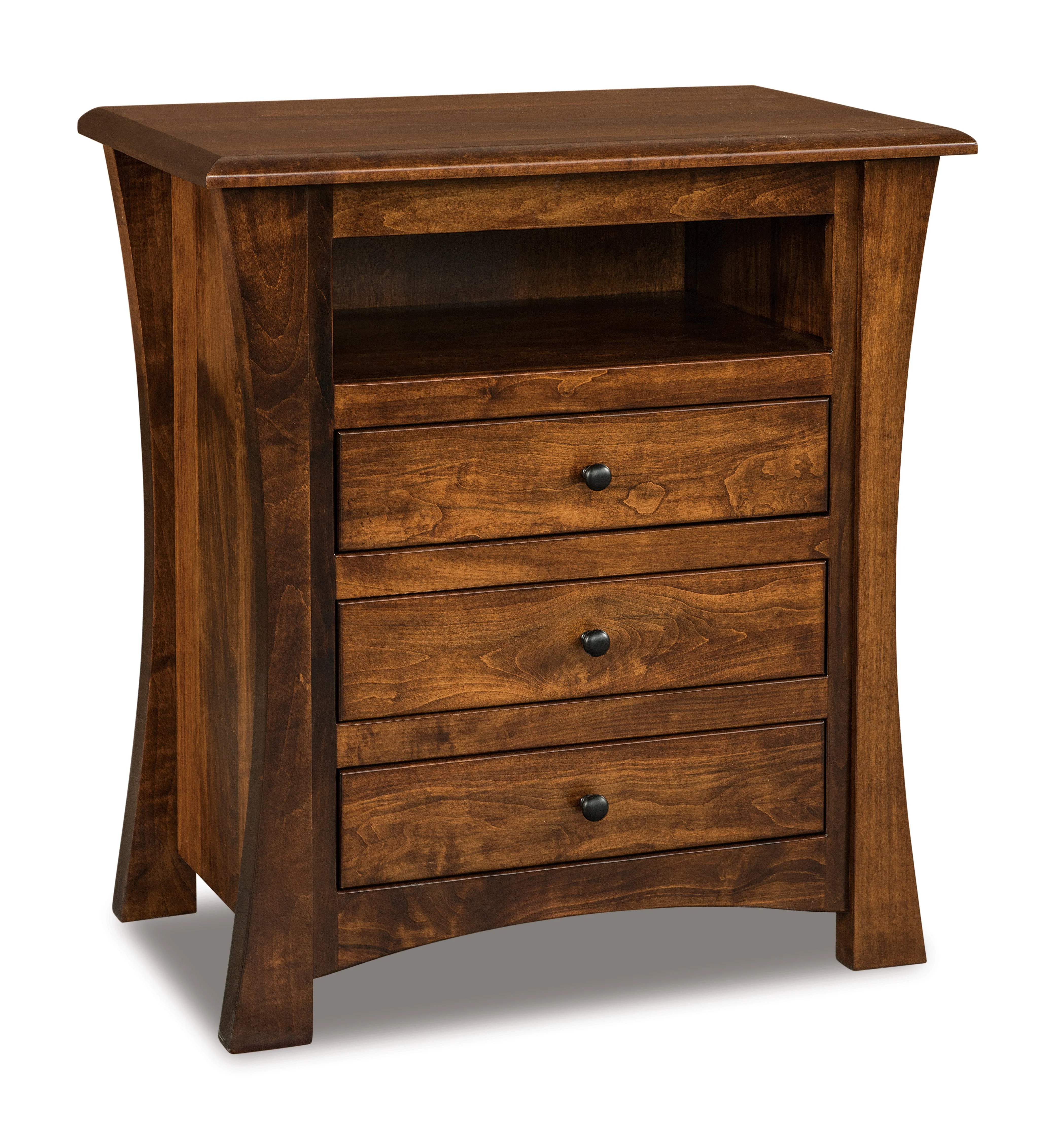 Amish Matison Three Drawer Nightstand