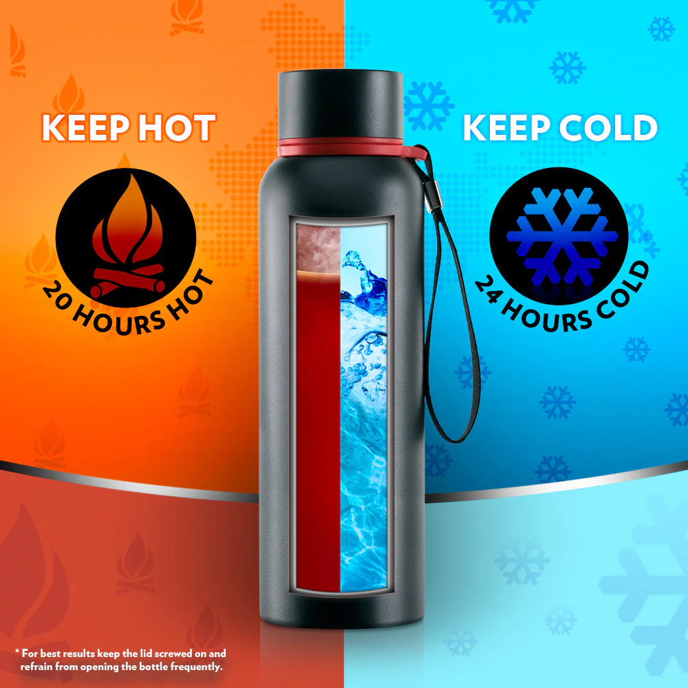 Borosil Trek Pride Proud Indian Black, 700ml