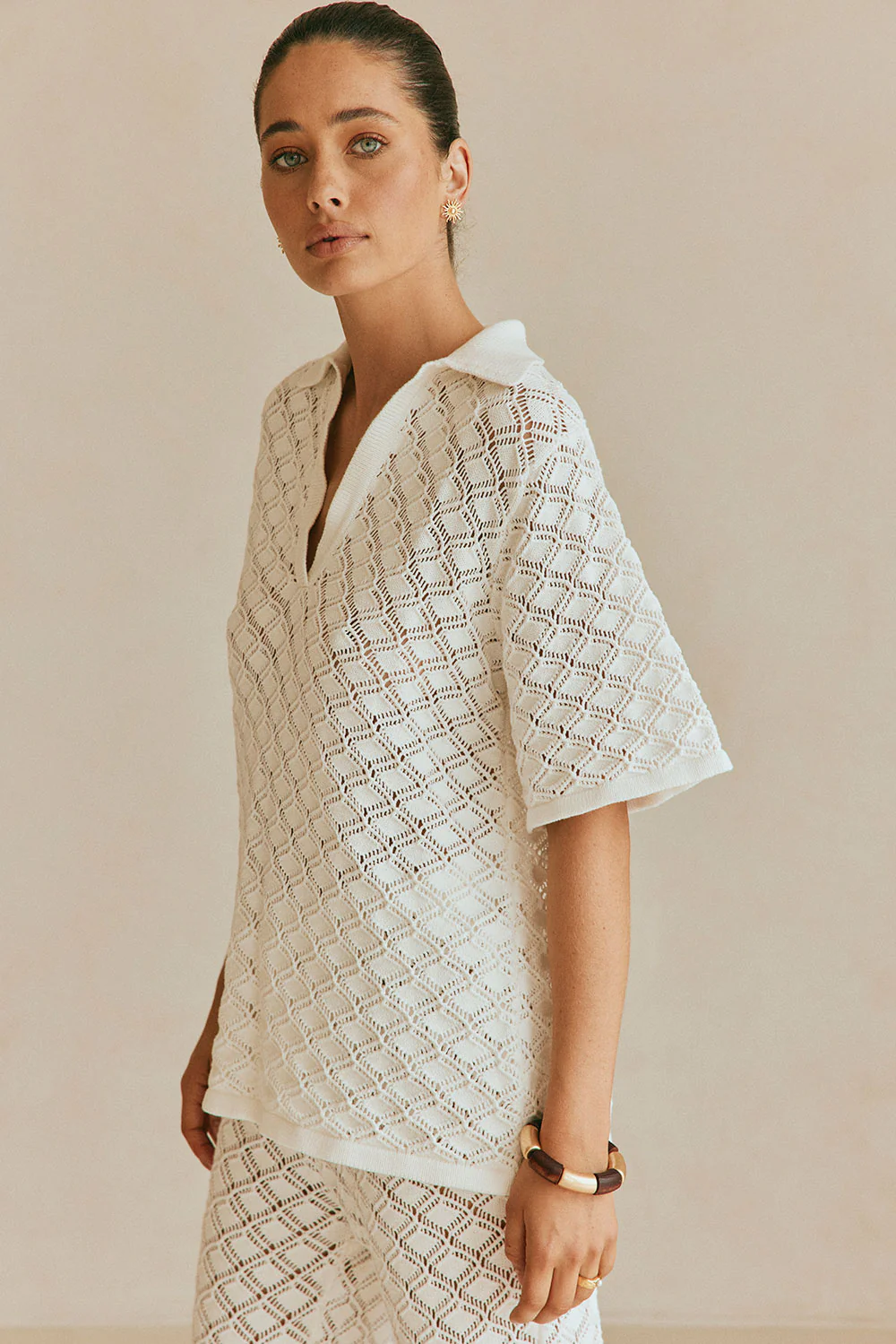 SAMPLE-Aya Top - White Knit