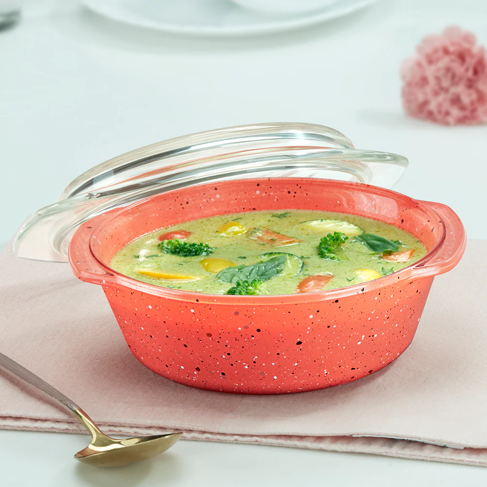 Colors Kube Pink Casserole with Lid