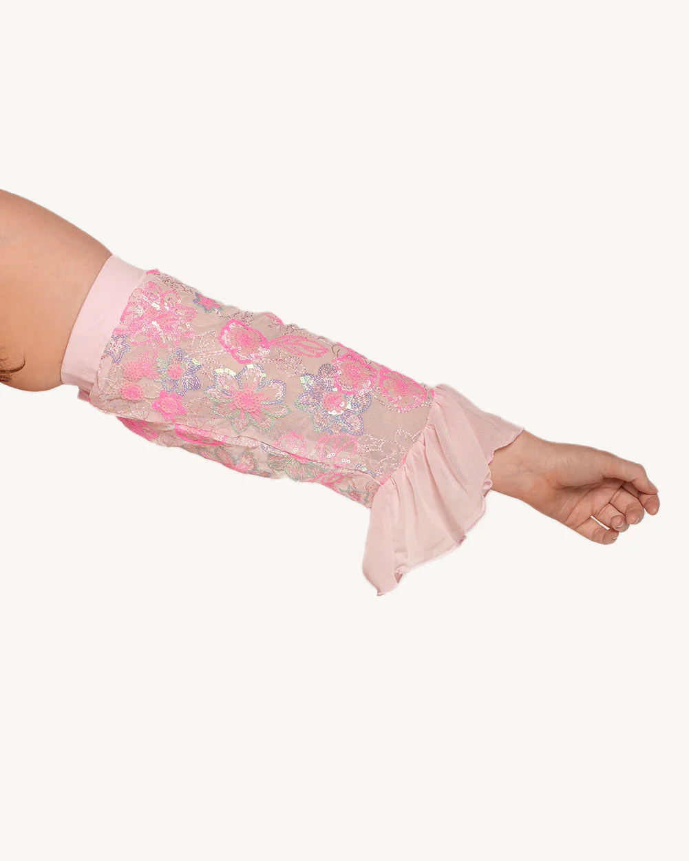 Magical Twinkling Bodysuit with Sleeves and Garter